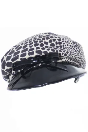 1960s Hat May Co. Leopard Print Vintage Newsboy