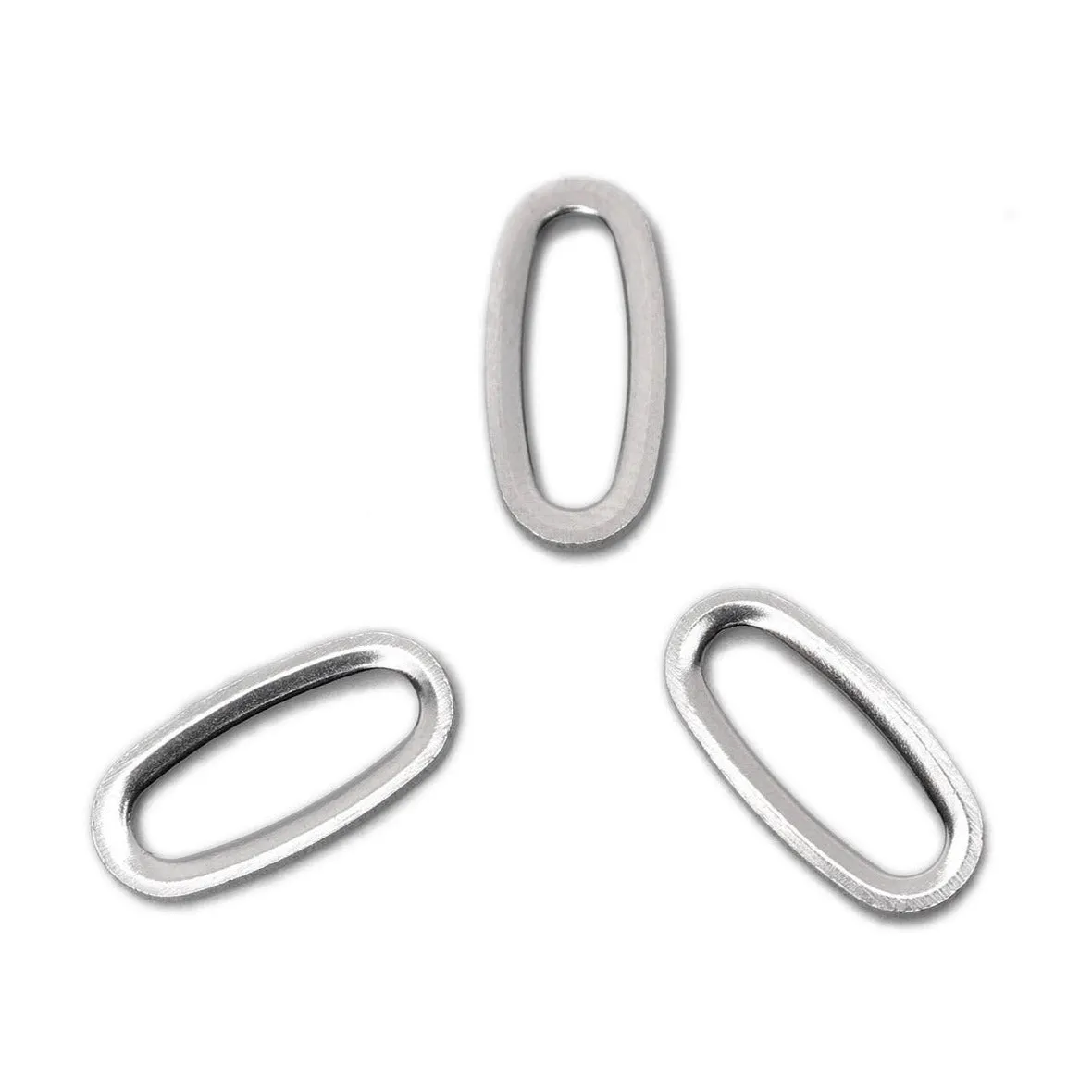5 Hypoallergenic Silver Oval closed Jump Rings 16mm - Stainless Steel