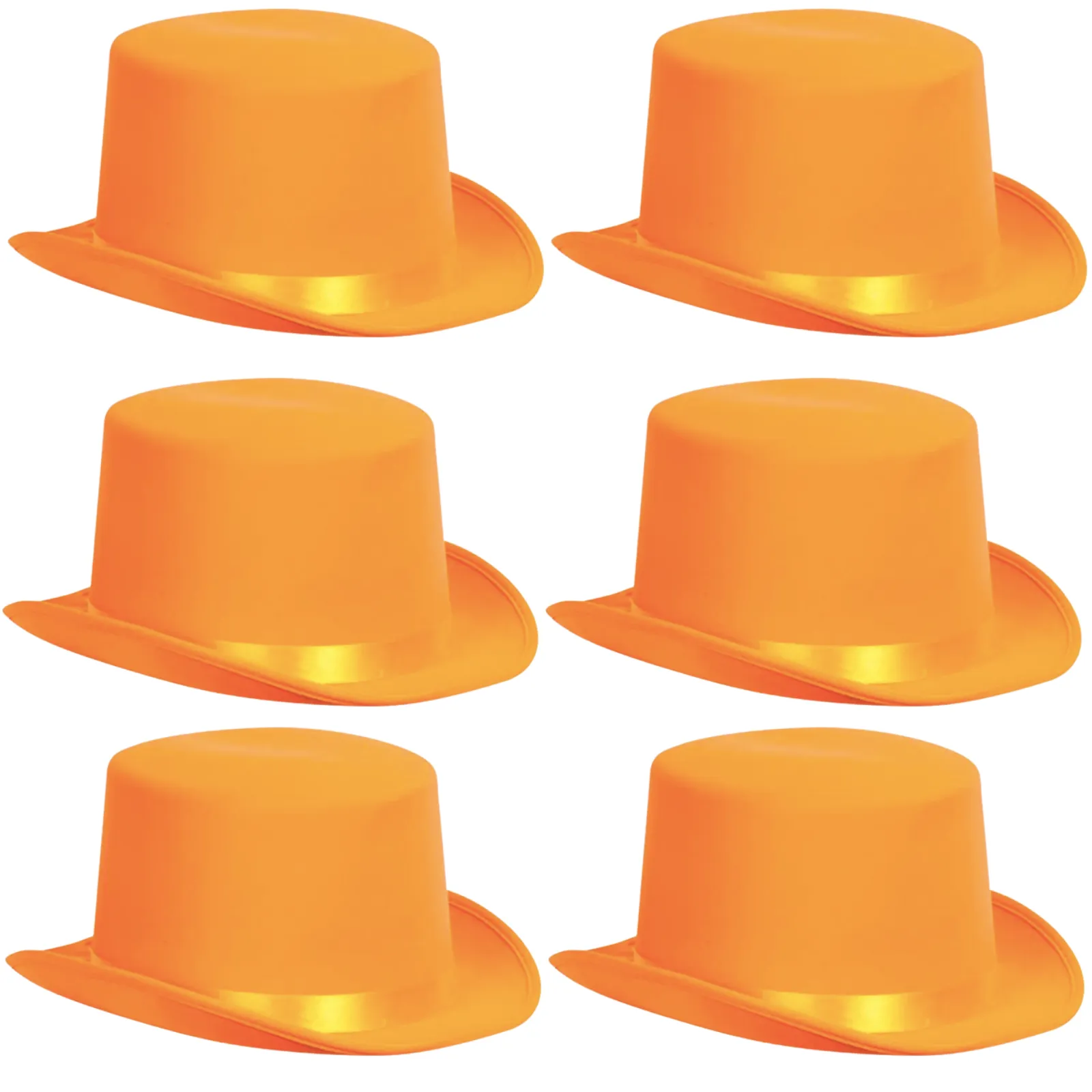 6x SATIN TOP HAT Costume Party Cap Fancy Dress Trilby Fedora One Size BULK