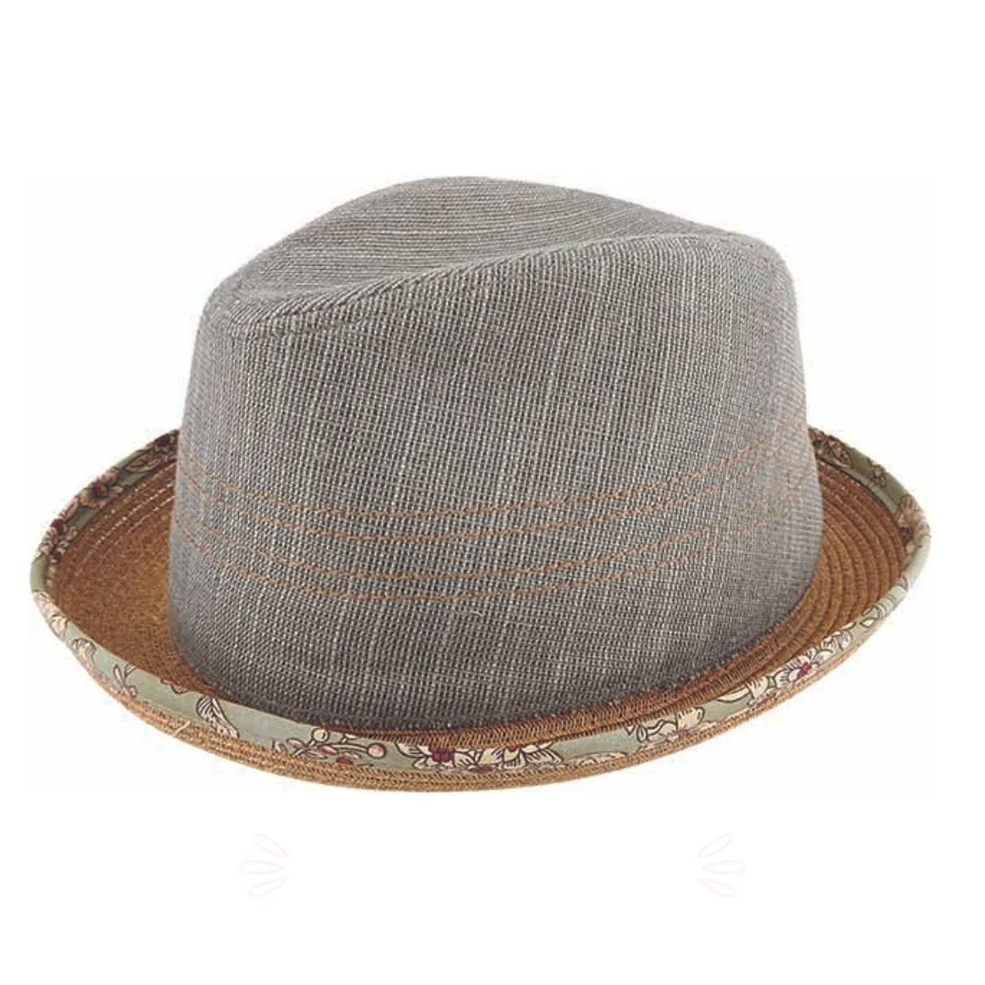 Avenel Edged-Brim Cotton & Braid Trilby