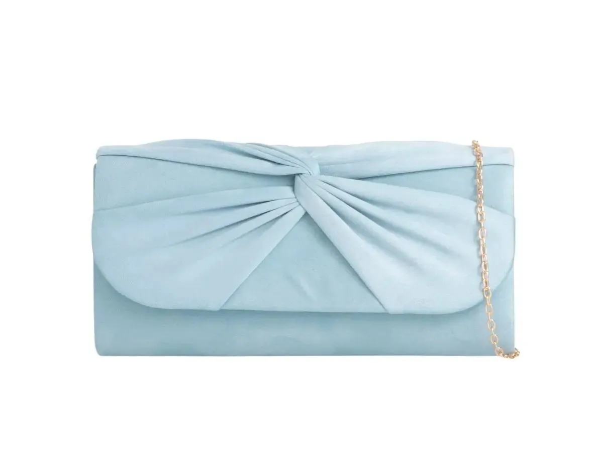 Baby Blue Knot Clutch Bag