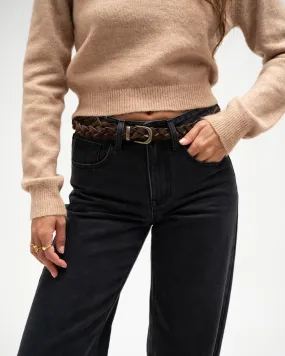 Basic Suede Belt Ilse Dark Brown
