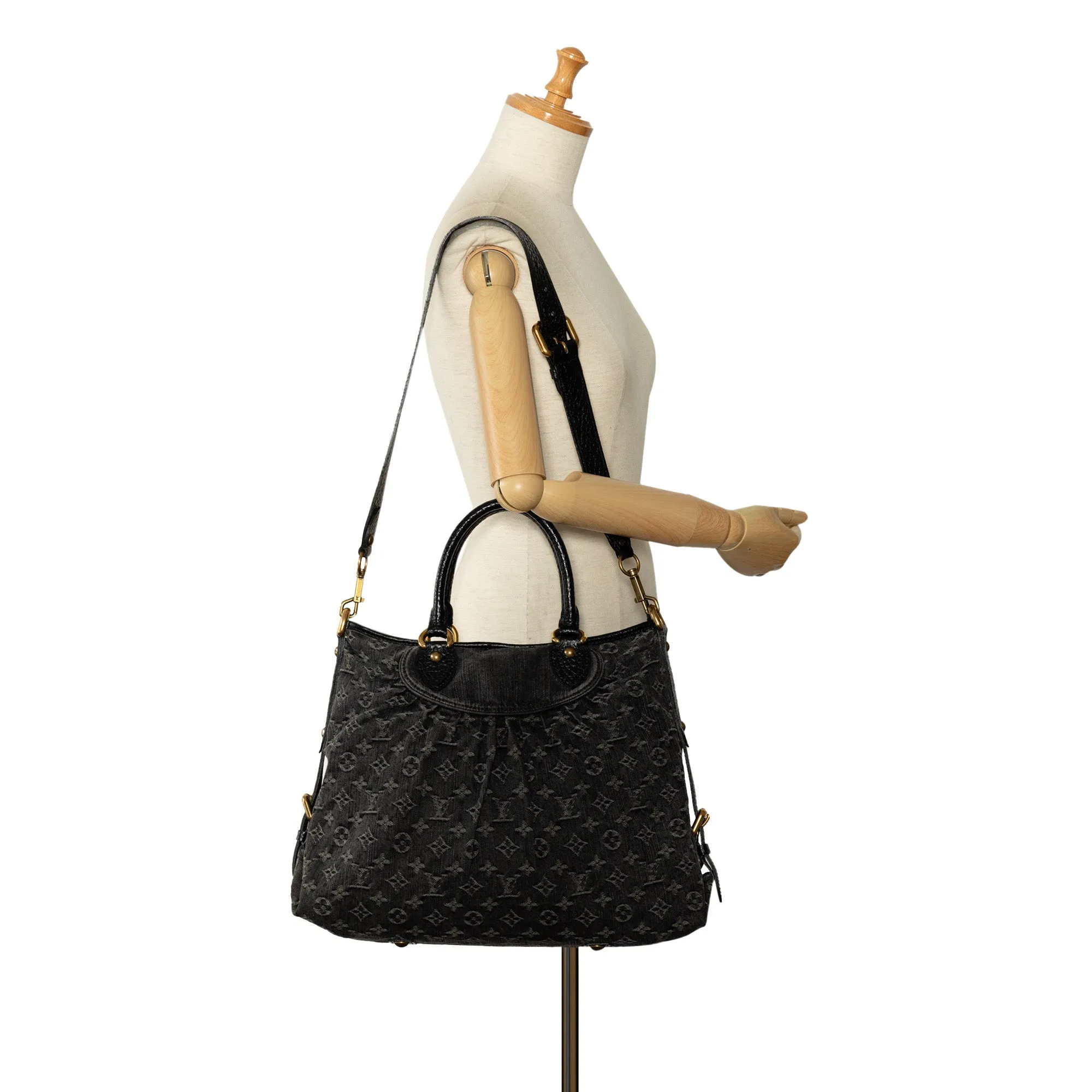 Black Louis Vuitton Monogram Denim Neo Cabby GM Satchel