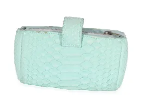 CHANEL Mint Python Mini Phone Holder Clutch