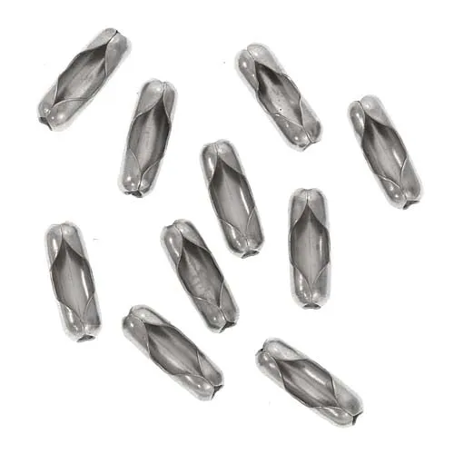Connector Clasps, Fits 2.4mm Ball Chain, Stainless Steel (10 Pieces)
