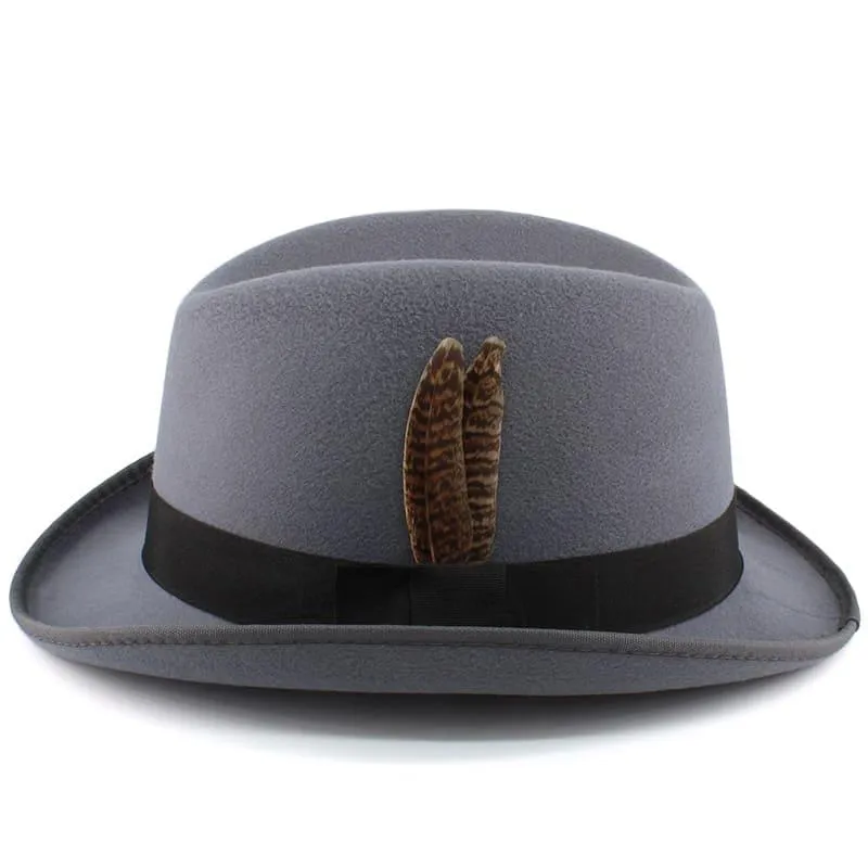 Dryden Feather Wool Homburg Hat