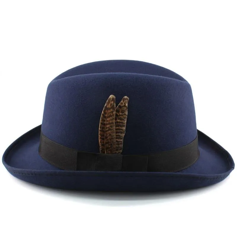 Dryden Feather Wool Homburg Hat