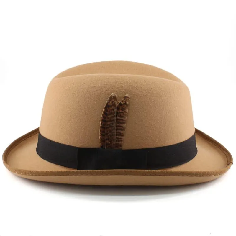 Dryden Feather Wool Homburg Hat
