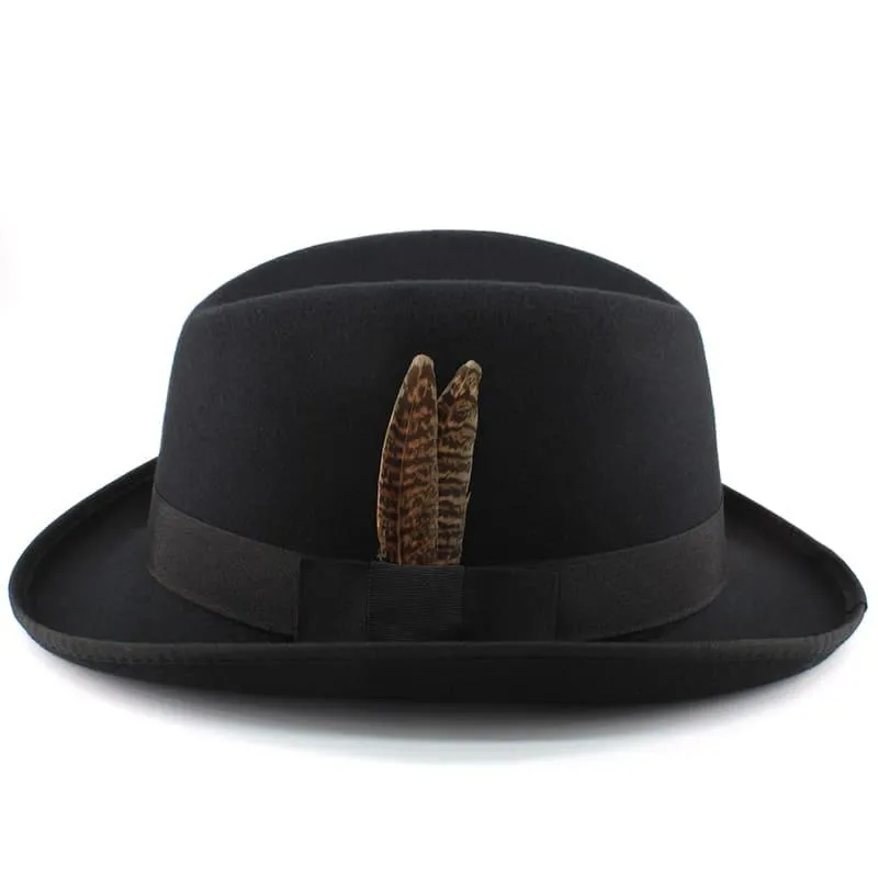 Dryden Feather Wool Homburg Hat