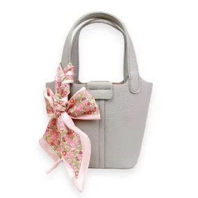 Grey Satchel Bag w/scarf