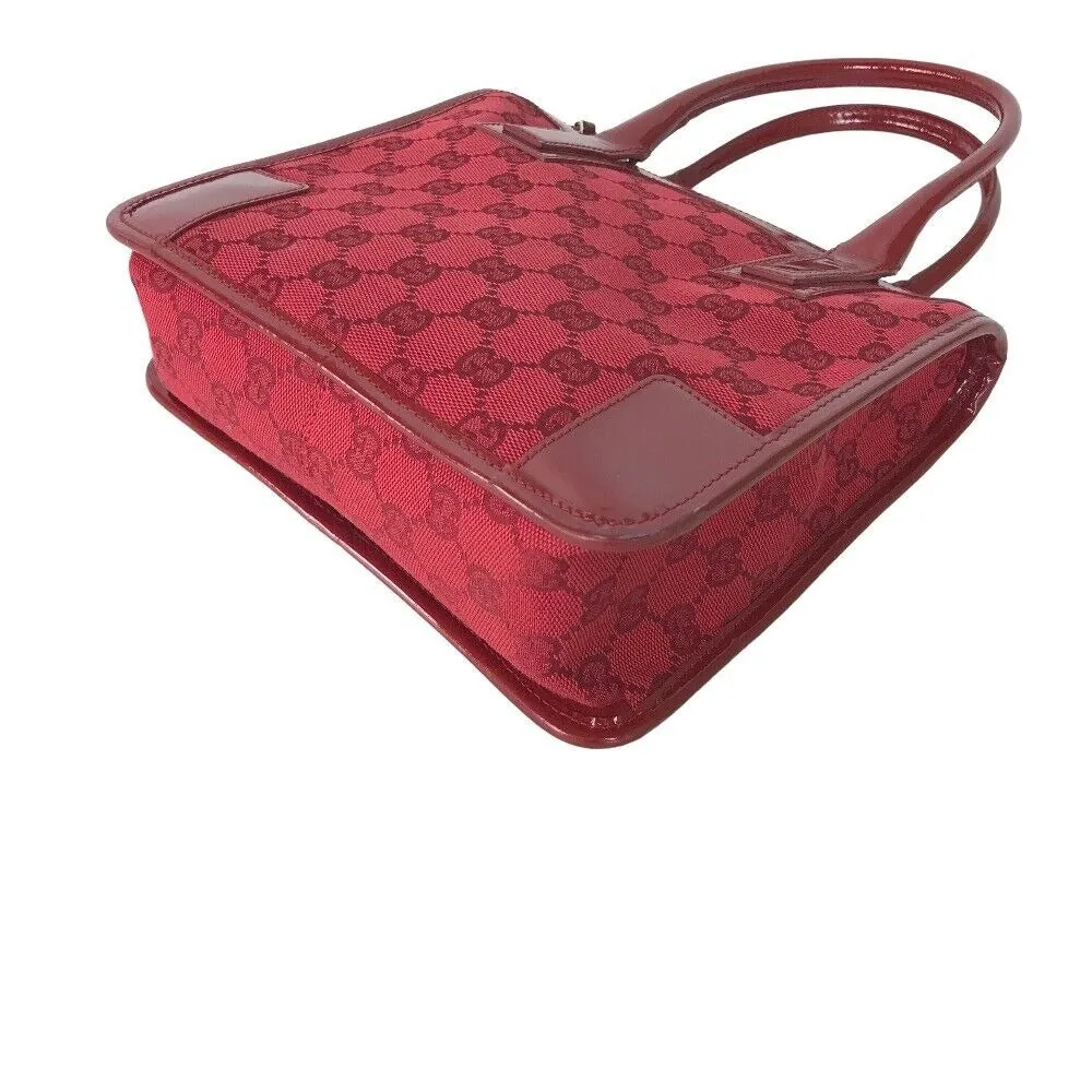 Gucci 1990's red Guccissima print Tom Ford leather satchel