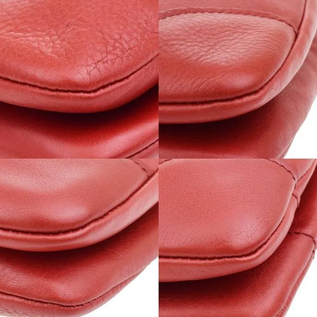 Gucci Vintage Pursesdesigner Purses Red Leather With Bold Gold Accents Satchel