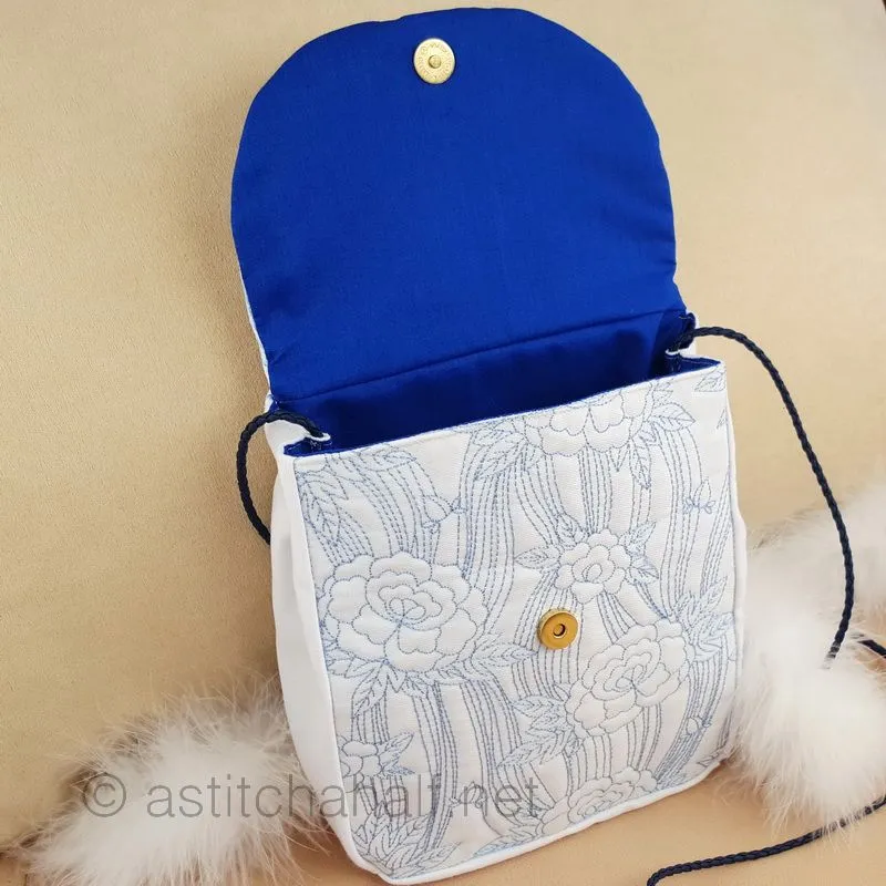 Japanese Peony Satchel Bag