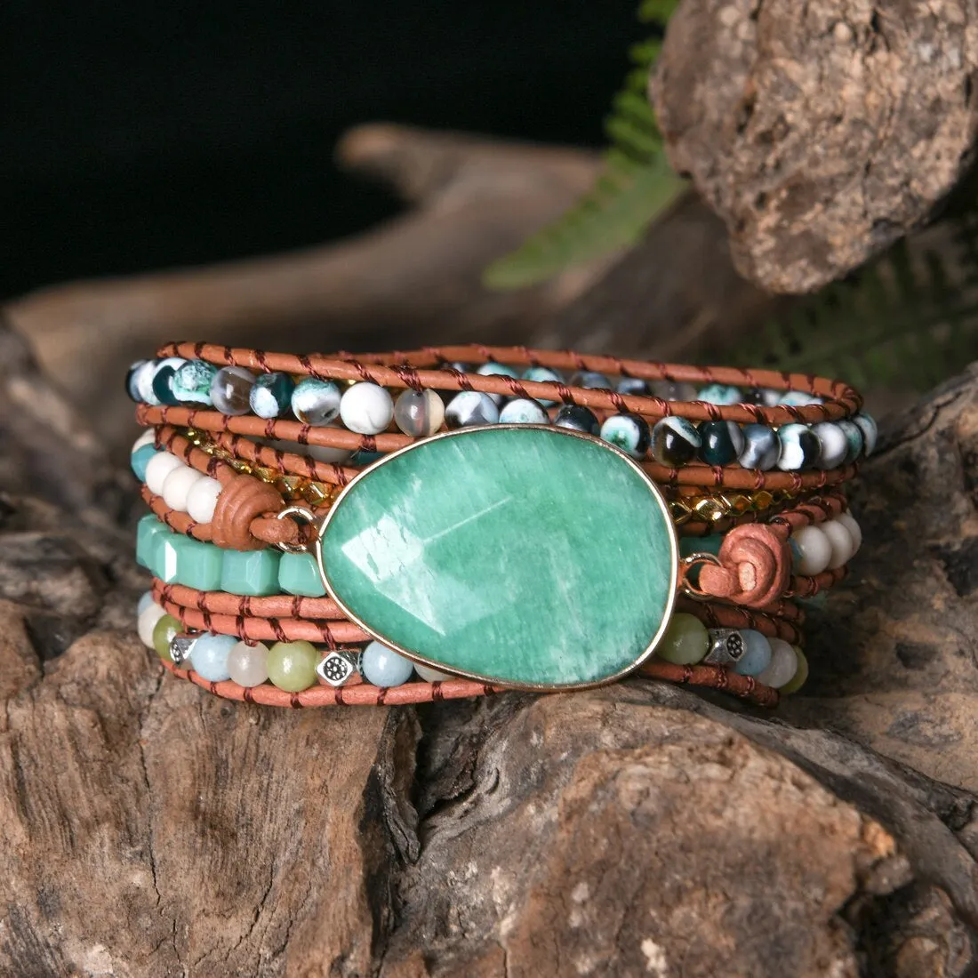Keep The Faith Jade Wrap Bracelet