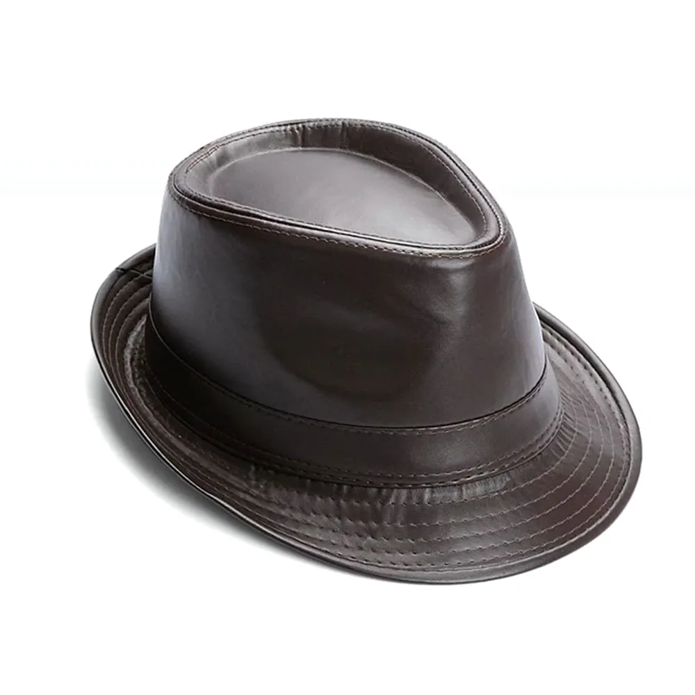 Kenner Plain Leather Trilby Hat