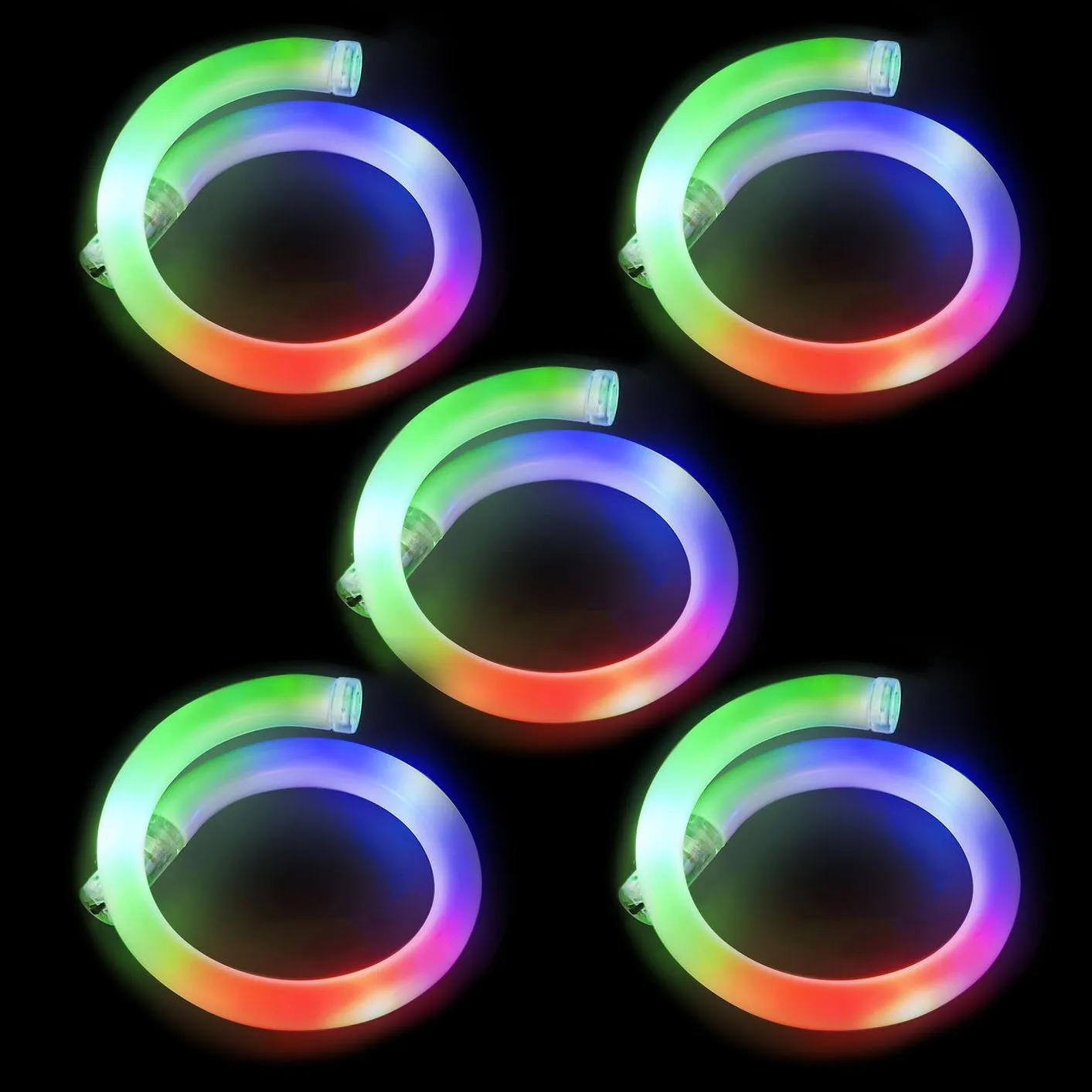 LED Flashing Tube Wrap Bracelets Multicolor