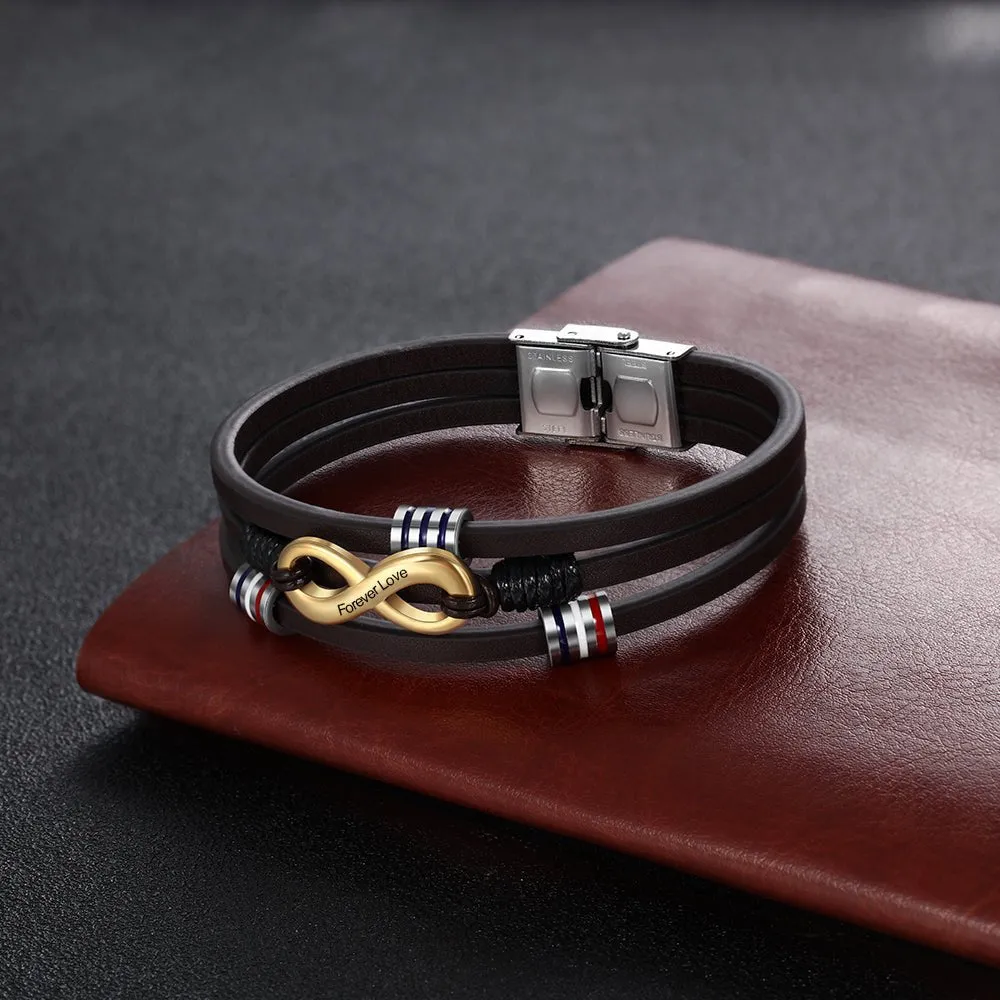 Personalized Stainless Steel Bracelet For Him