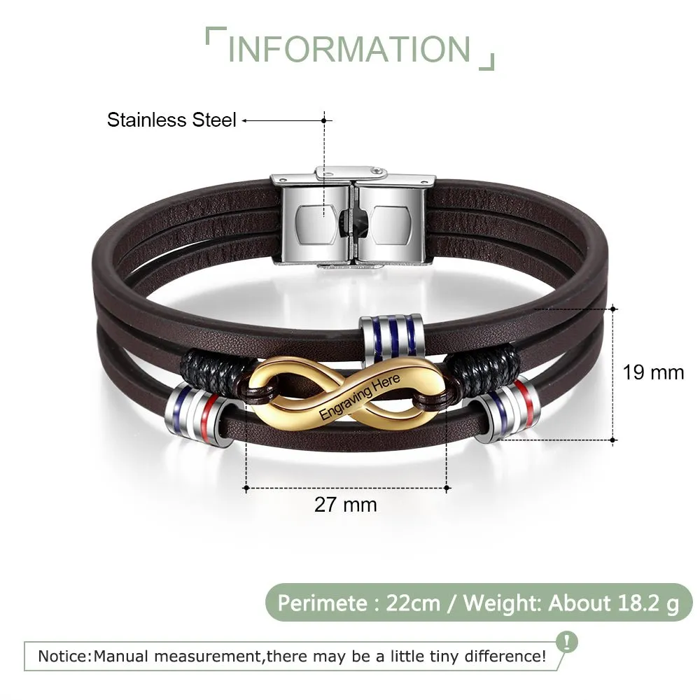 Personalized Stainless Steel Bracelet For Him
