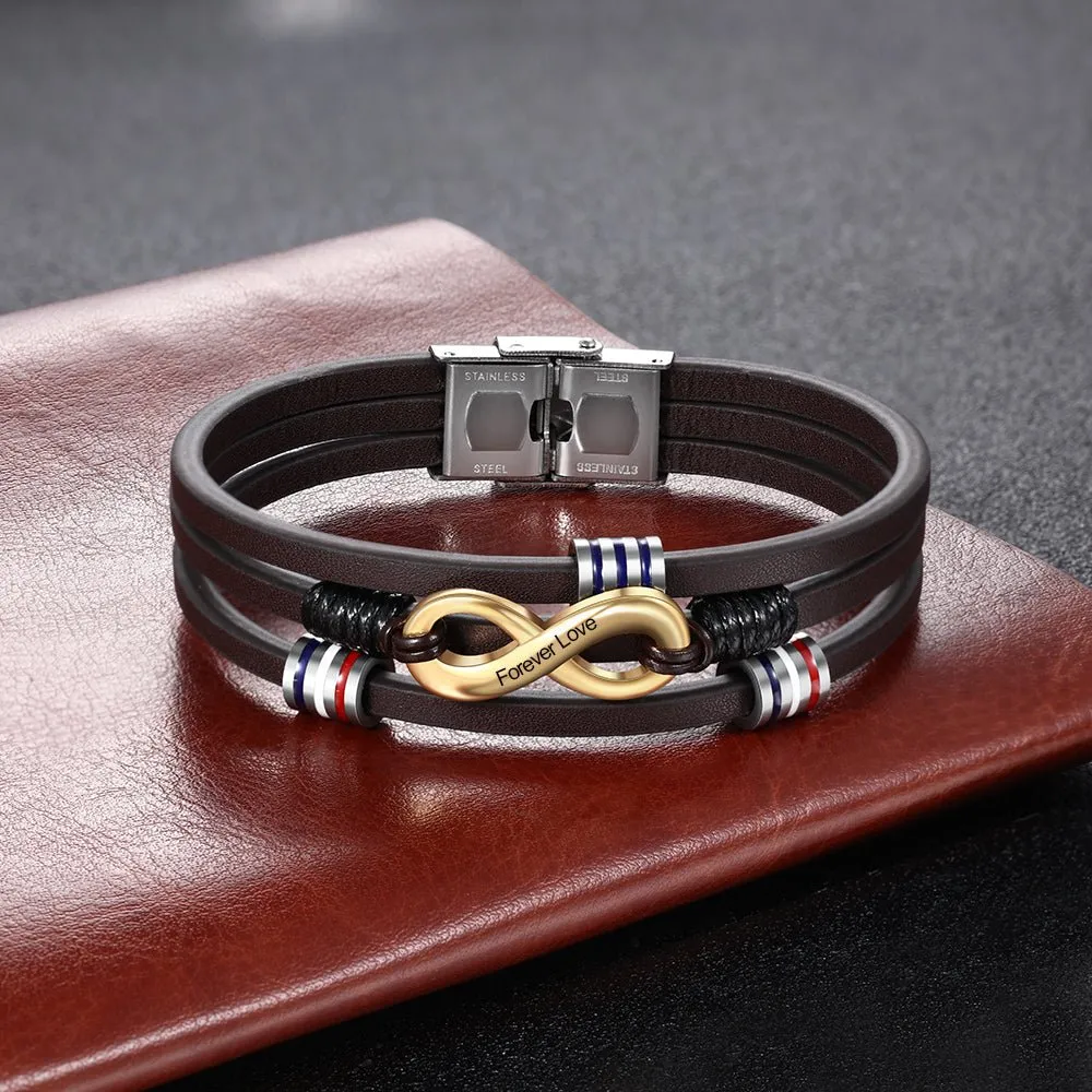 Personalized Stainless Steel Bracelet For Him