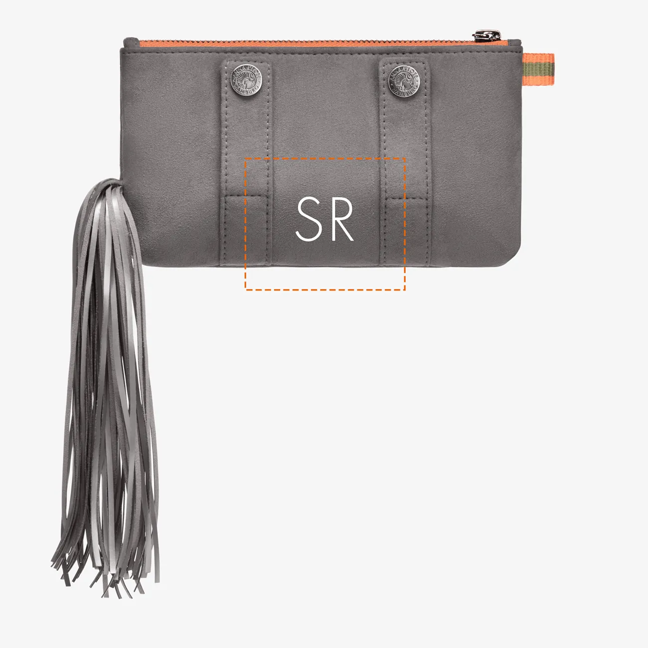 Ponytail Beltbag "Koala Grey" with silver print