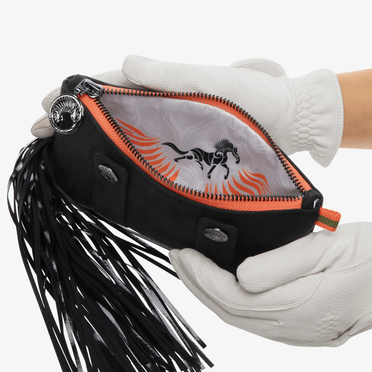 Ponytail Beltbag "Midnight Black" with glossy print