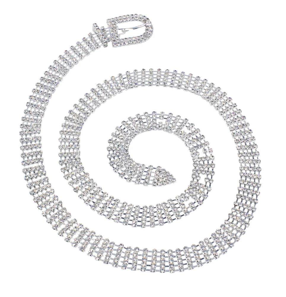 Rhinestone Belt - 5 Rows - 48"