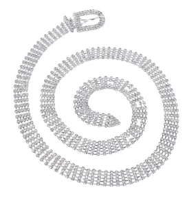 Rhinestone Belt - 5 Rows - 48"