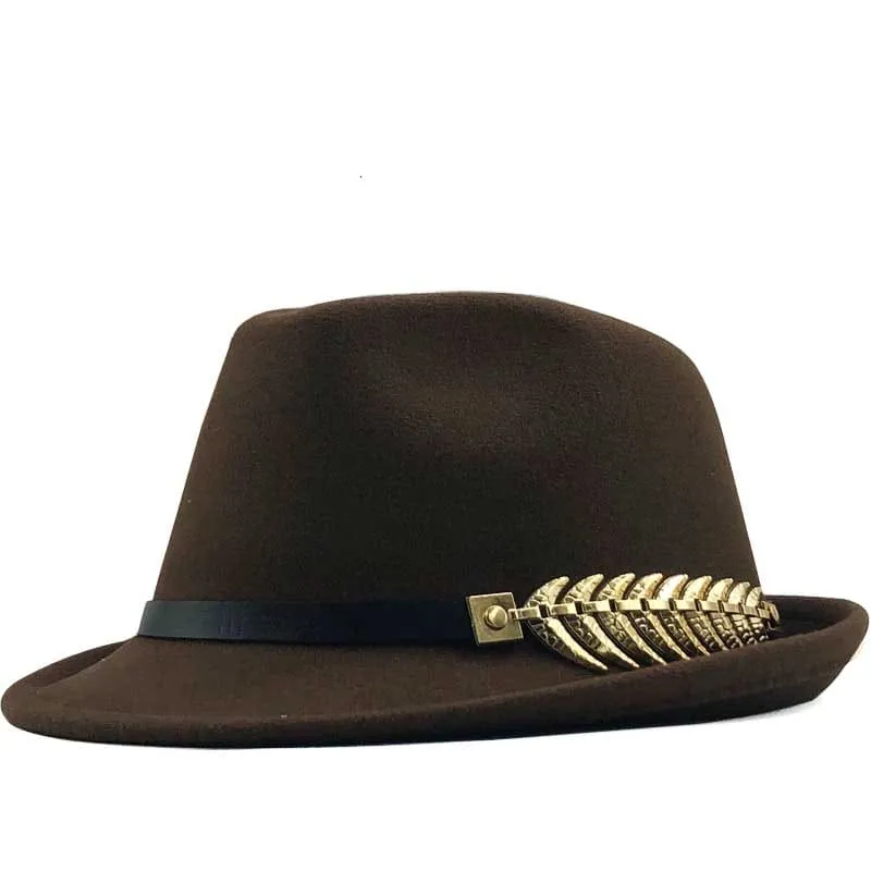 Rostock Metal Feather Trilby Hat