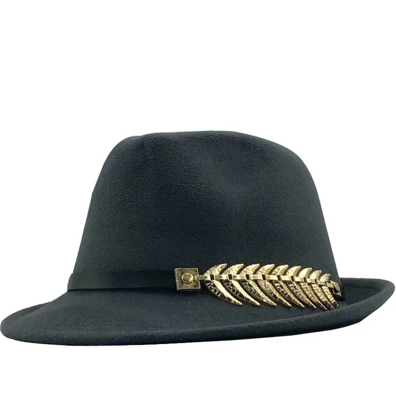 Rostock Metal Feather Trilby Hat