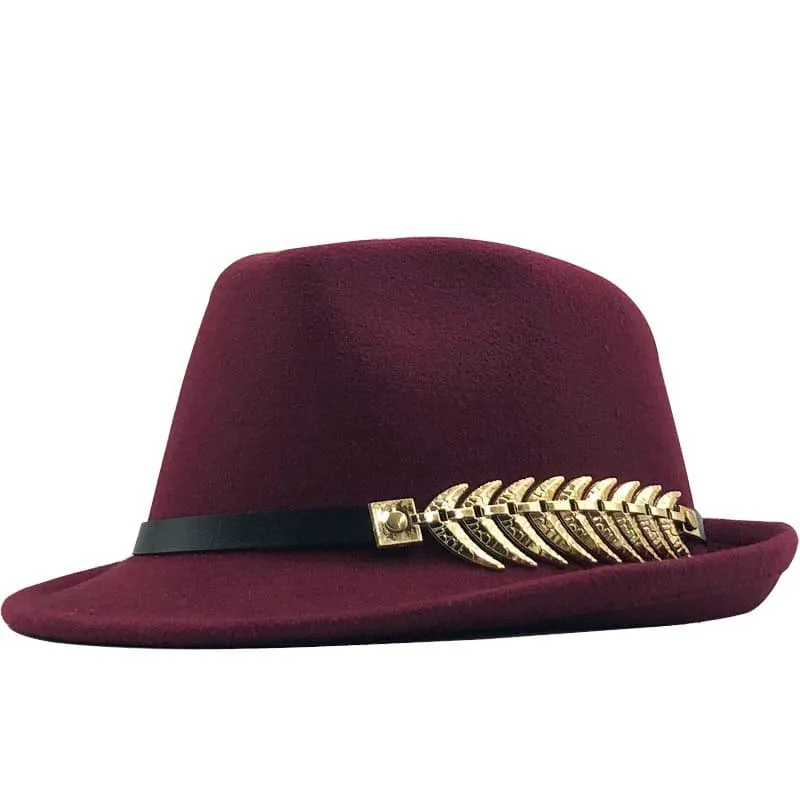 Rostock Metal Feather Trilby Hat