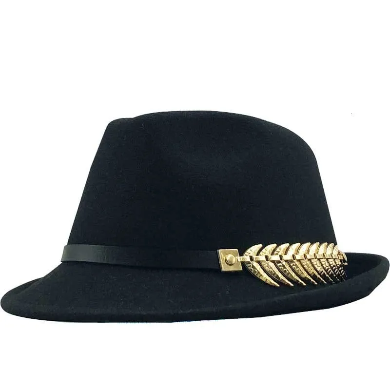 Rostock Metal Feather Trilby Hat