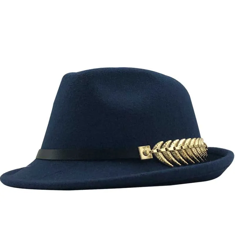 Rostock Metal Feather Trilby Hat