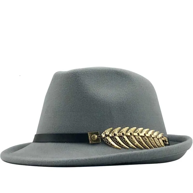 Rostock Metal Feather Trilby Hat