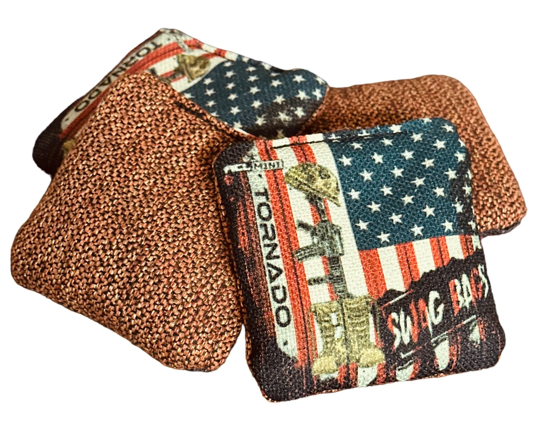 Tornado Mini Cornhole Bags (USA Boots Flag)